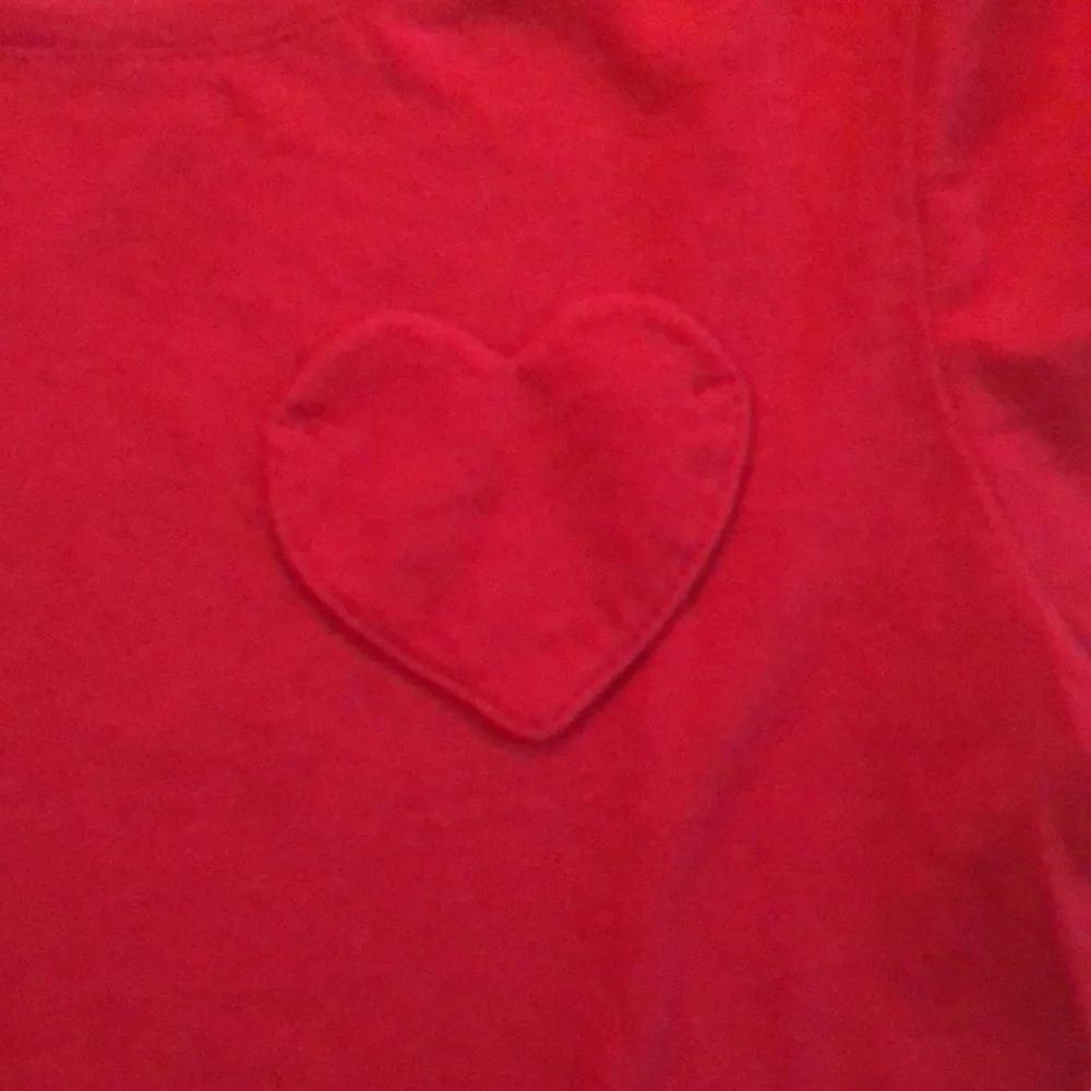 Old Navy l Two “softest tees” light light pink & red w/heart pocket
